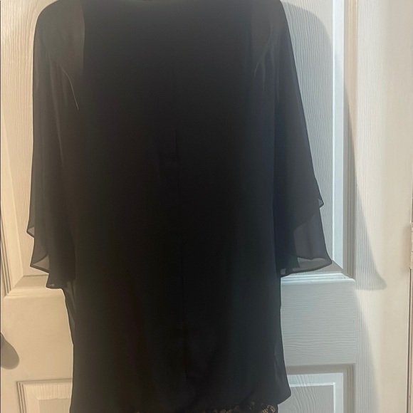 Chic Black Lace Midi Dress - Picture 7 of 10